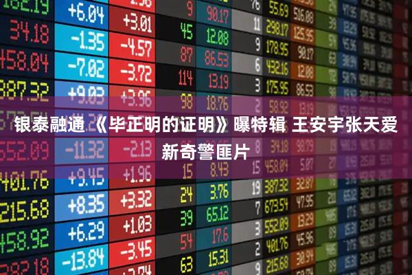 银泰融通 《毕正明的证明》曝特辑 王安宇张天爱新奇警匪片