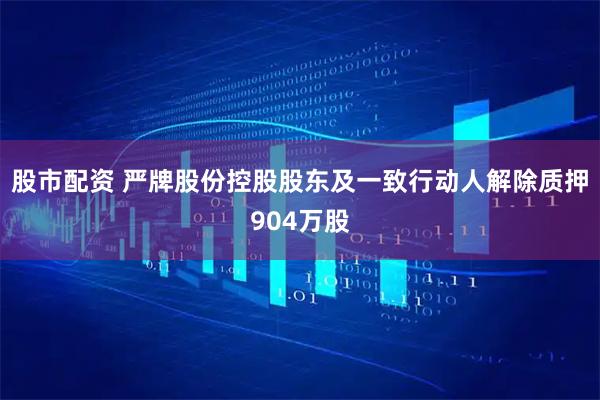股市配资 严牌股份控股股东及一致行动人解除质押904万股