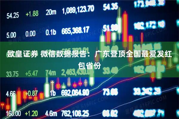 欧皇证券 微信数据报告：广东登顶全国最爱发红包省份